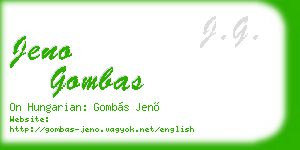 jeno gombas business card