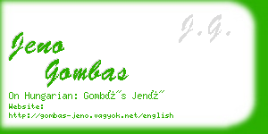 jeno gombas business card